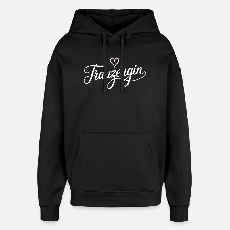 Célébration de mariage de demoiselle d’honneur - Sweat à capuche unisexe Stanley/Stella Oversized - noir