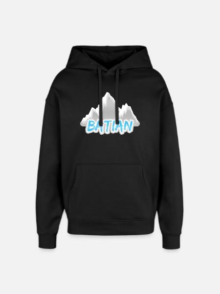 Batian - Oversized Unisex Hoodie von Stanley/Stella - Schwarz
