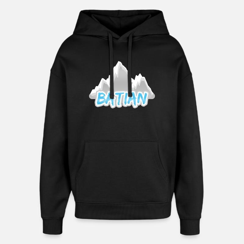 Batian - Oversized Unisex Hoodie von Stanley/Stella - Schwarz