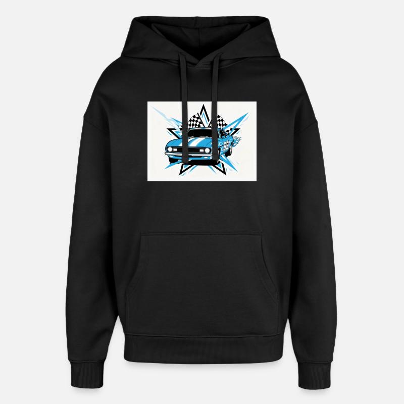 Retro Racing - Oversized Unisex Hoodie von Stanley/Stella - Schwarz
