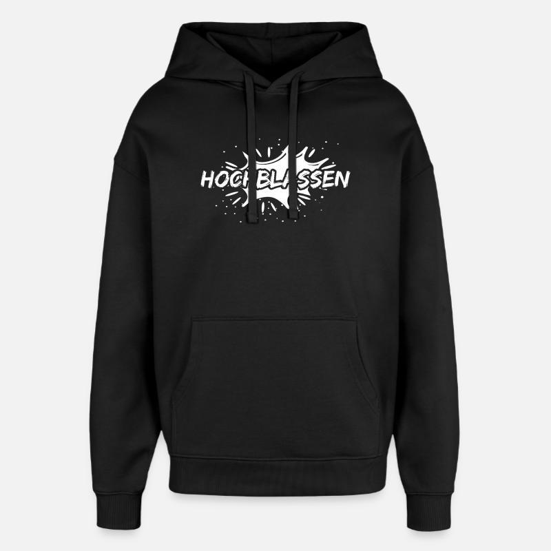 Haut-Haut, Haut-Pâle, - Sweat à capuche unisexe Stanley/Stella Oversized - noir