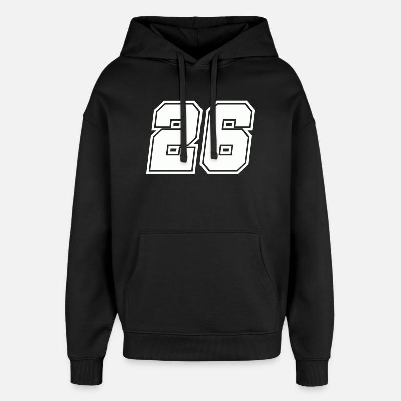 Numéro 26 - Sweat à capuche unisexe Stanley/Stella Oversized - noir