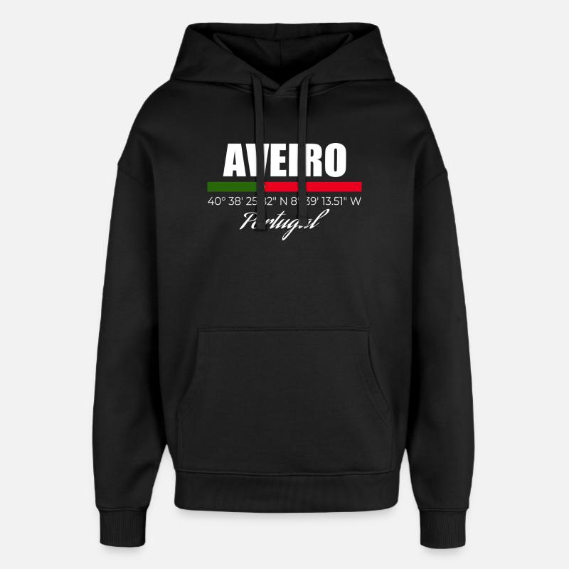 Aveiro - Sweat à capuche unisexe Stanley/Stella Oversized - noir