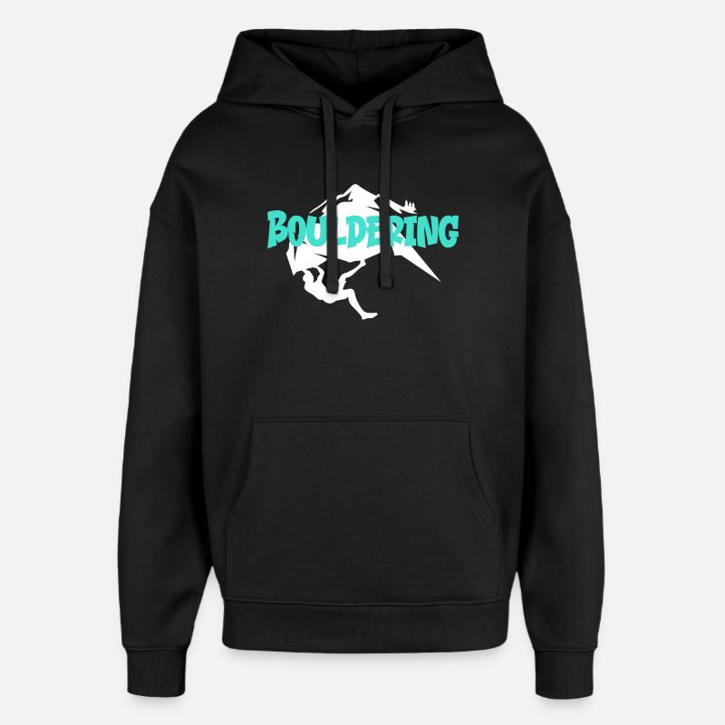 Boulder Bouldern Bloc - Sweat à capuche unisexe Stanley/Stella Oversized - noir