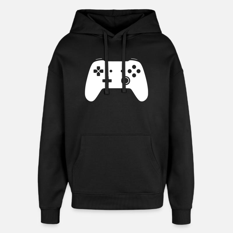 Modernes Gamepad Controller Zocken Vektor - Oversized Unisex Hoodie von Stanley/Stella - Schwarz