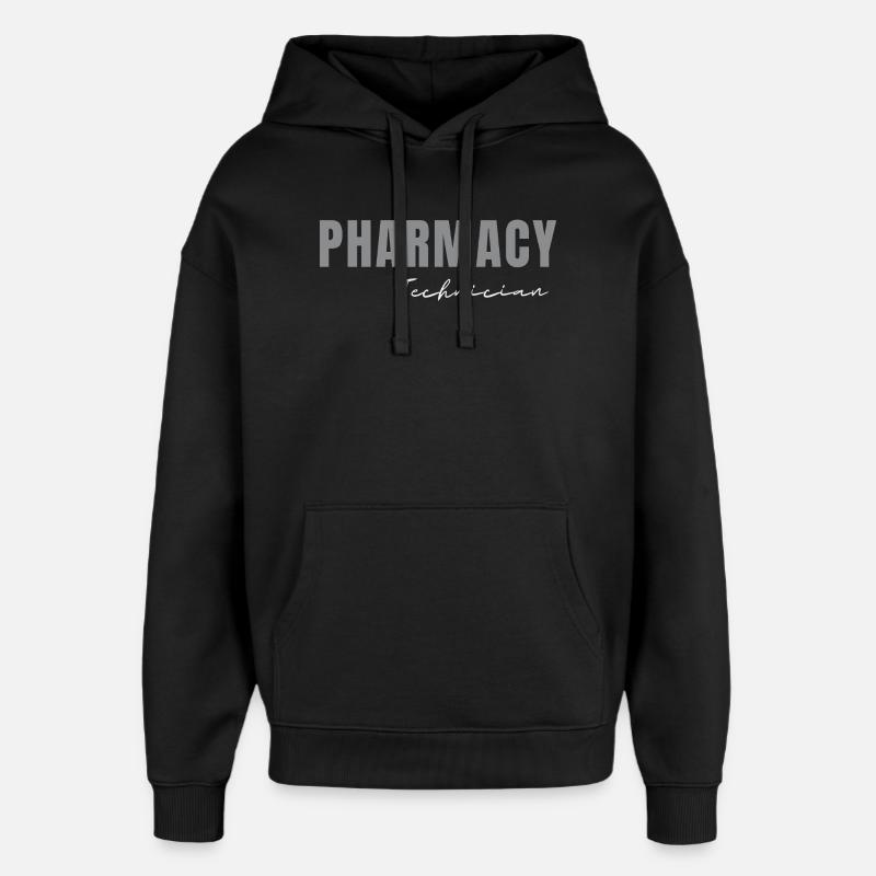 Pharmacy Technician RX Tech Squad Student - Oversized Unisex Hoodie by Stanley/Stella - black