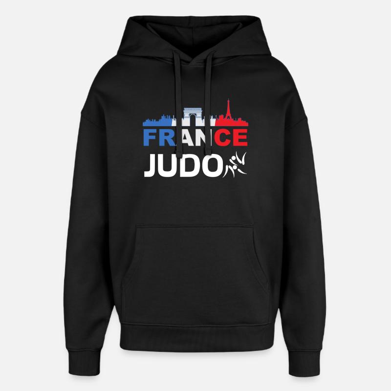 France Judo Arc Urbain - Sweat à capuche unisexe Stanley/Stella Oversized - noir