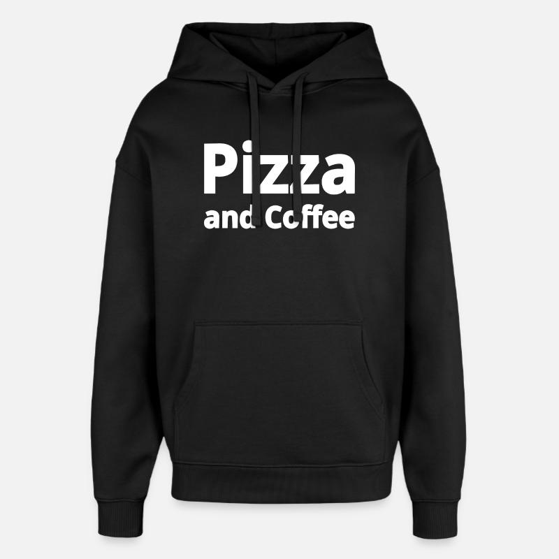 Pizza - Sweat à capuche unisexe Stanley/Stella Oversized - noir