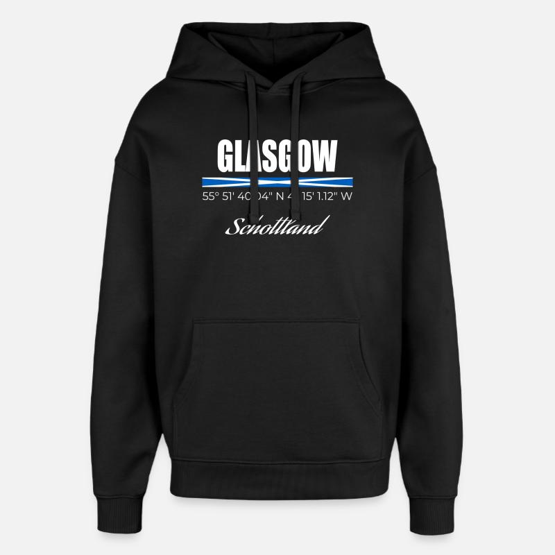 Glasgow - Oversized Unisex Hoodie von Stanley/Stella - Schwarz