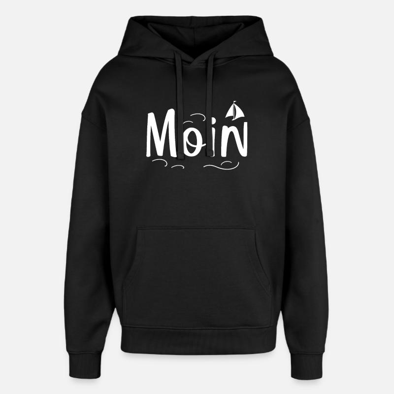 Conception des ondes lunaires - Sweat à capuche unisexe Stanley/Stella Oversized - noir