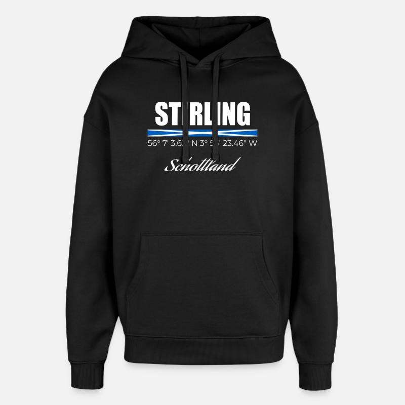 Stirling - Sweat à capuche unisexe Stanley/Stella Oversized - noir