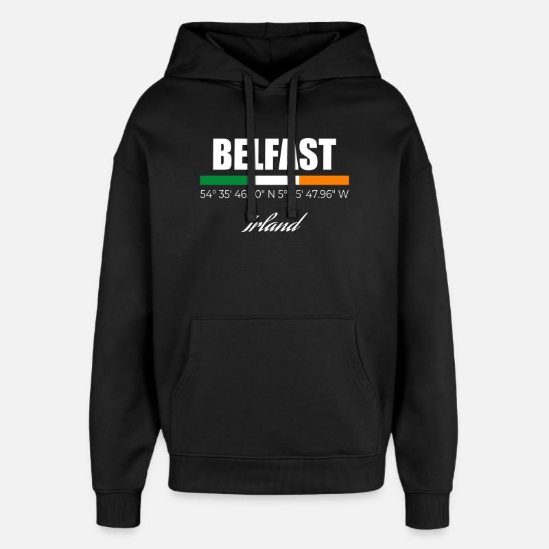 Belfast - Oversized Unisex Hoodie von Stanley/Stella - Schwarz