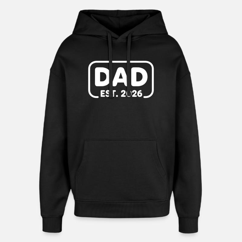 Papa 2026 - Sweat à capuche unisexe Stanley/Stella Oversized - noir