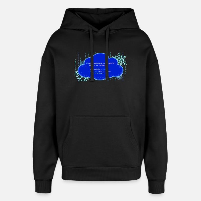 LaisseNeige () ; - Sweat à capuche unisexe Stanley/Stella Oversized - noir