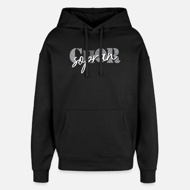 Soprano de chœur - Sweat à capuche unisexe Stanley/Stella Oversized - noir