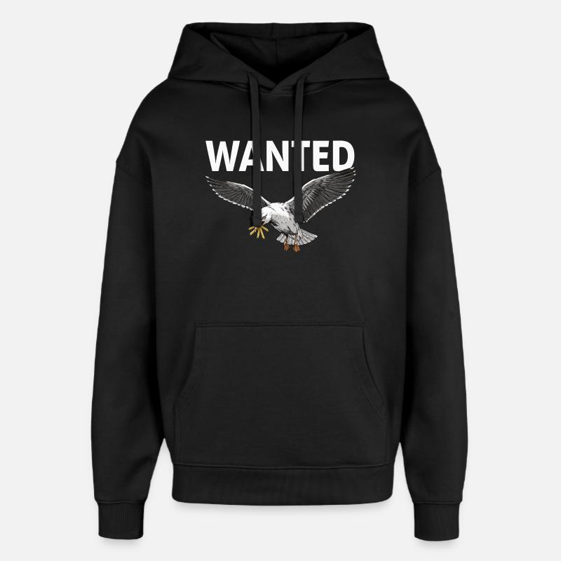 Recherché : Frites Seagull - Sweat à capuche unisexe Stanley/Stella Oversized - noir