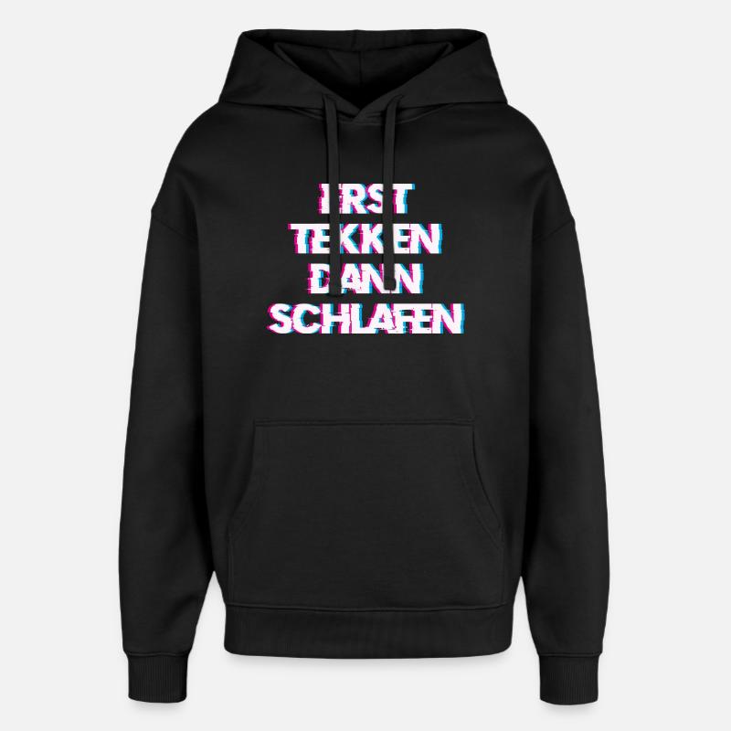 Hardtekk Tekk - Sweat à capuche unisexe Stanley/Stella Oversized - noir