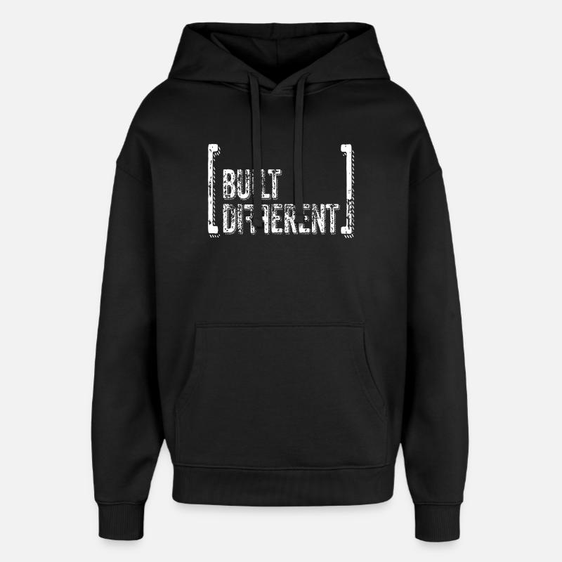 Devis de détresse construite différente - Sweat à capuche unisexe Stanley/Stella Oversized - noir