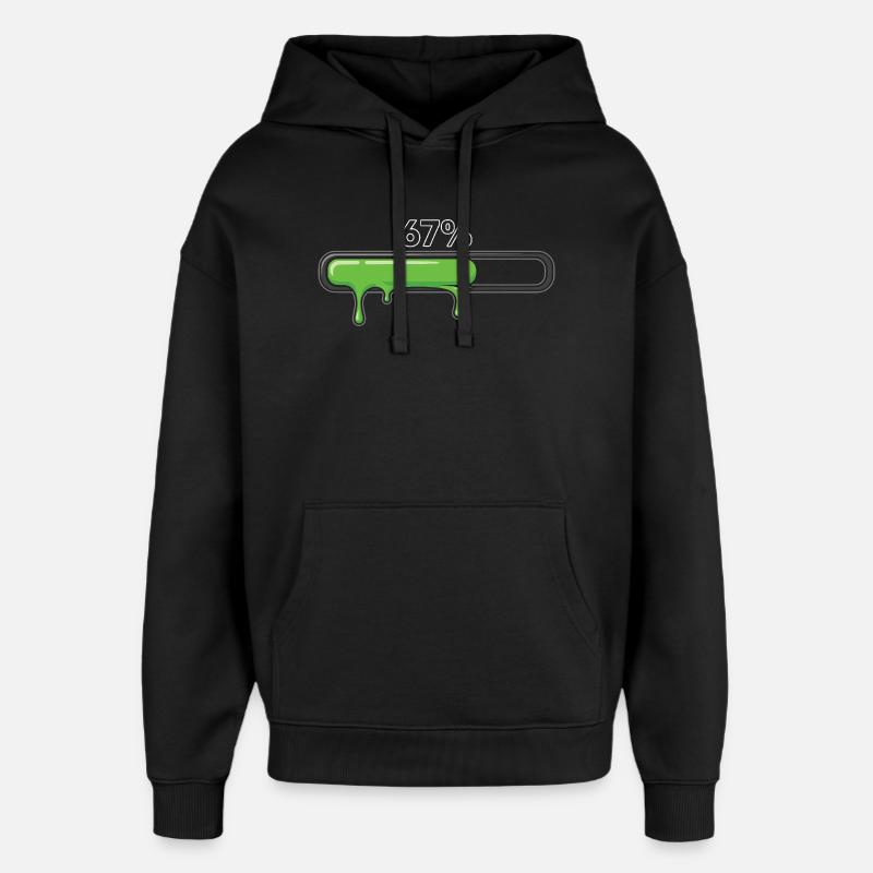 Slime Progress Bar 67 Meme - Oversized Unisex Hoodie von Stanley/Stella - Schwarz