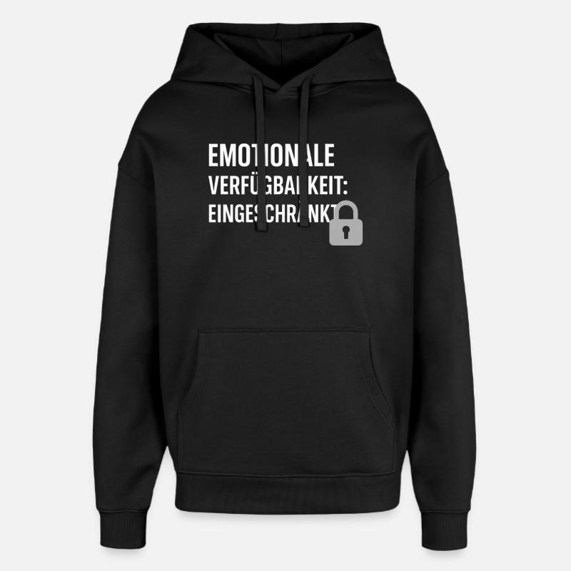 Disponibilité émotionnelle limitée - Sweat à capuche unisexe Stanley/Stella Oversized - noir