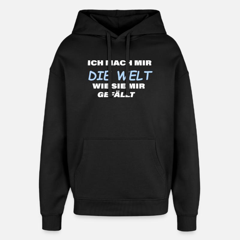 LE MONDE - COMME JE L’AIME - Sweat à capuche unisexe Stanley/Stella Oversized - noir