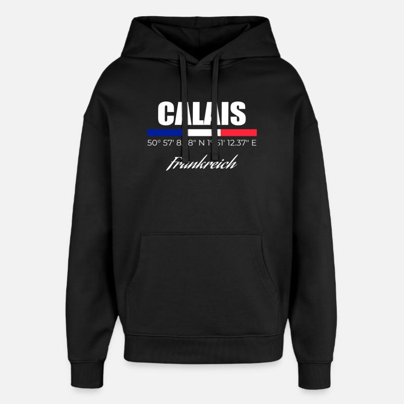 Calais - Sweat à capuche unisexe Stanley/Stella Oversized - noir