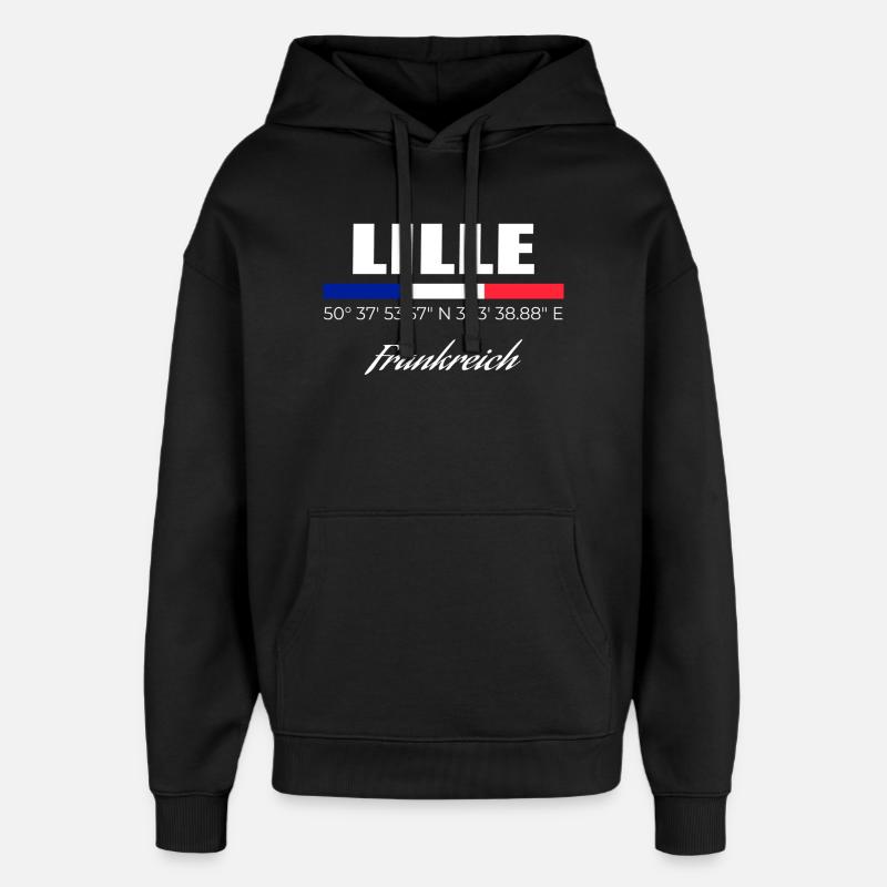 Lille - Sweat à capuche unisexe Stanley/Stella Oversized - noir
