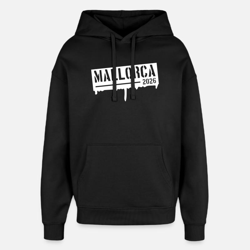 Majorque 2026 - Sweat à capuche unisexe Stanley/Stella Oversized - noir