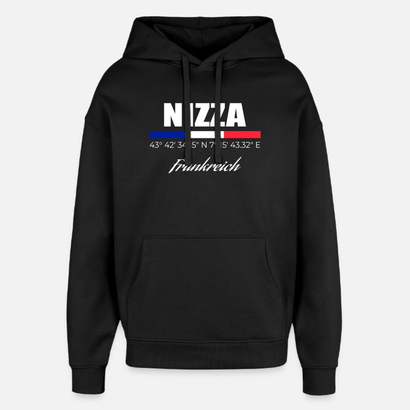 Nizza - Oversized Unisex Hoodie von Stanley/Stella - Schwarz