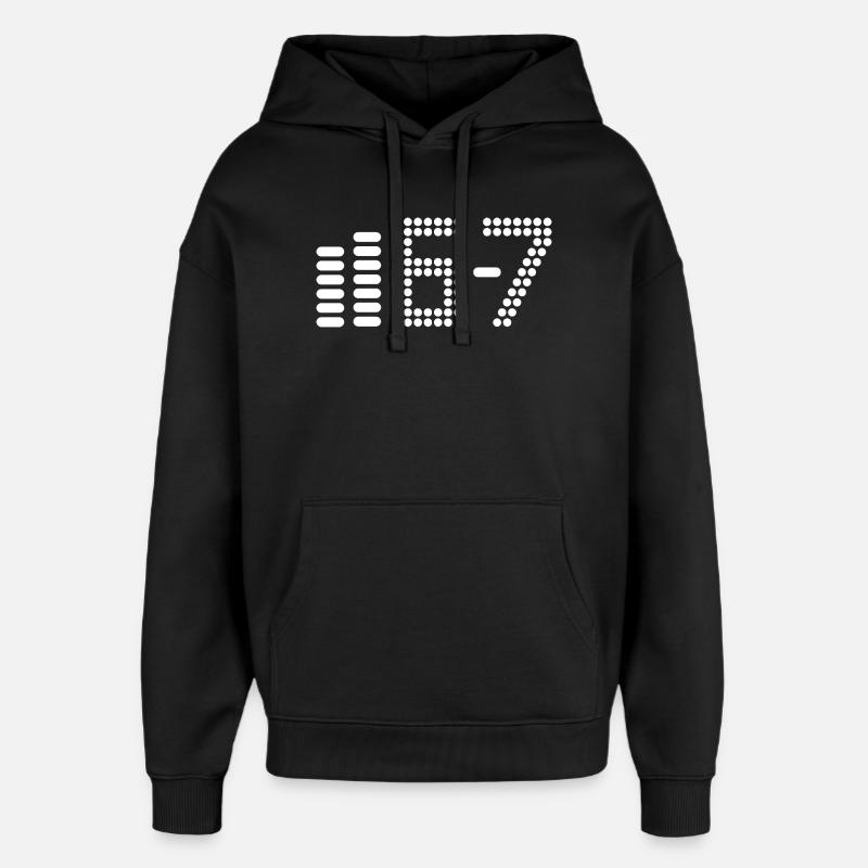67 - Oversized Unisex Hoodie by Stanley/Stella - black