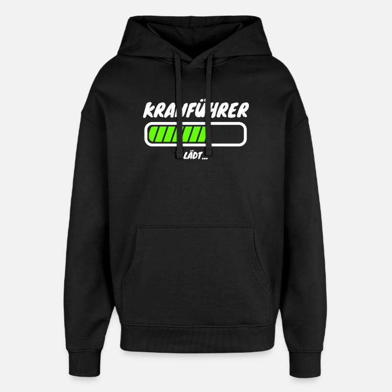 Kranführer Ladebalken Beruf - Oversized Unisex Hoodie von Stanley/Stella - Schwarz