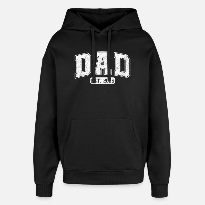 DAD EST 2026 Logo - Sweat à capuche unisexe Stanley/Stella Oversized - noir