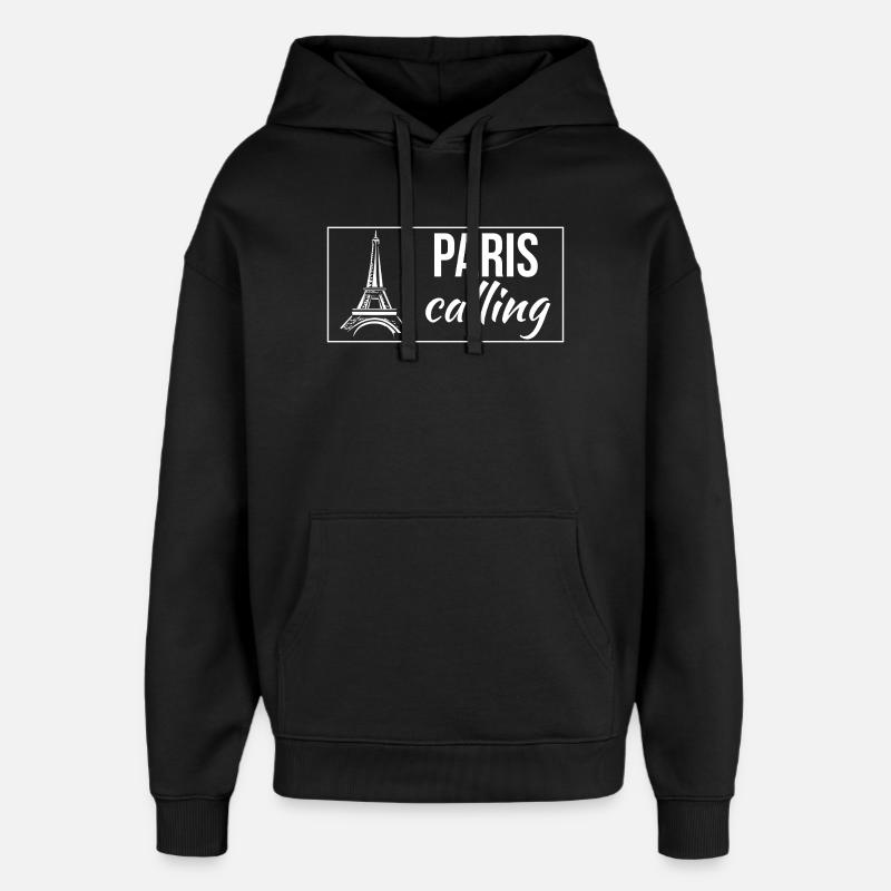 Paris Calling - Sweat à capuche unisexe Stanley/Stella Oversized - noir