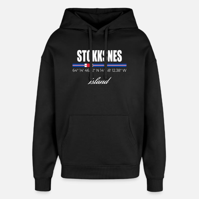 Stokksnes - Sweat à capuche unisexe Stanley/Stella Oversized - noir