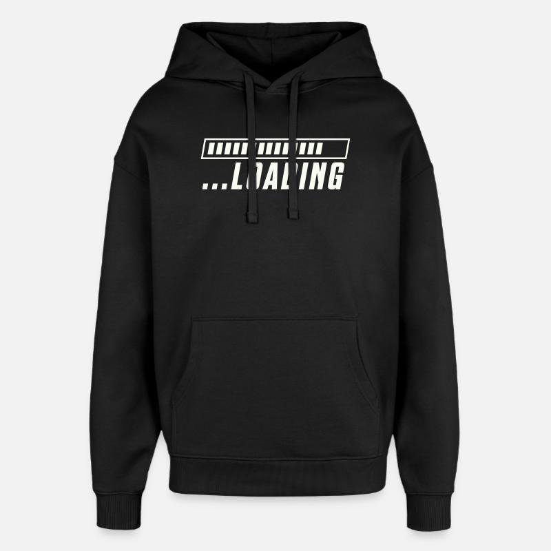Loading Bar Loading Progress - Oversized Unisex Hoodie by Stanley/Stella - black