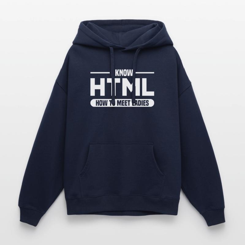 HTML Humor Code Programmierer Spruch Oversized Unisex Hoodie von Stanley/Stella
