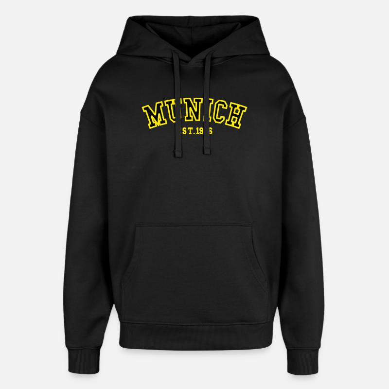 Munich fondée en 1986 - Sweat à capuche unisexe Stanley/Stella Oversized - noir