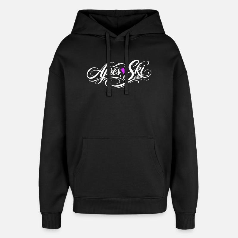 Amour du cœur après ski - Sweat à capuche unisexe Stanley/Stella Oversized - noir