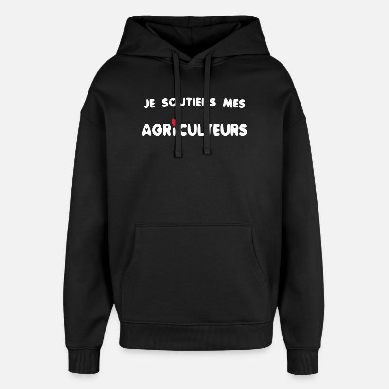agriculteur paysans - Sweat à capuche unisexe Stanley/Stella Oversized - noir
