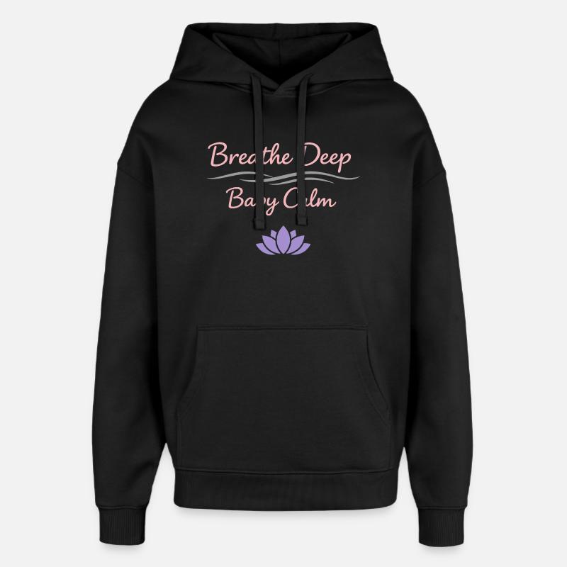 Vorgeburtliches Yoga Werdende Mutter - Oversized Unisex Hoodie von Stanley/Stella - Schwarz