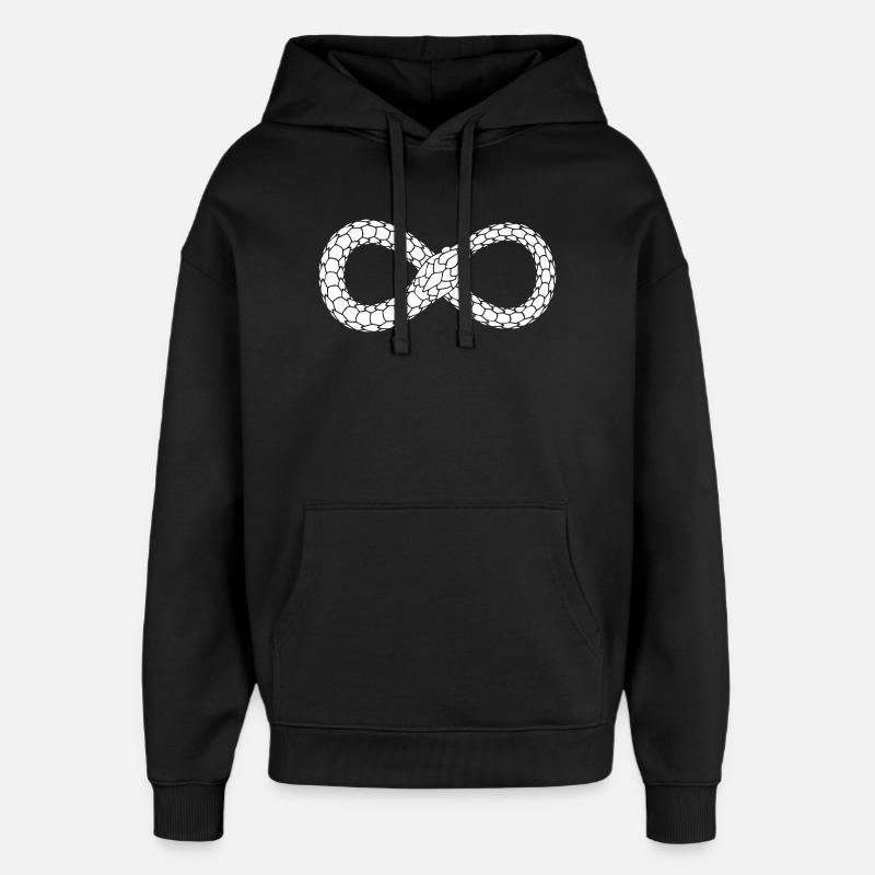 Endless Serpent Loop - Oversized Unisex Hoodie by Stanley/Stella - black