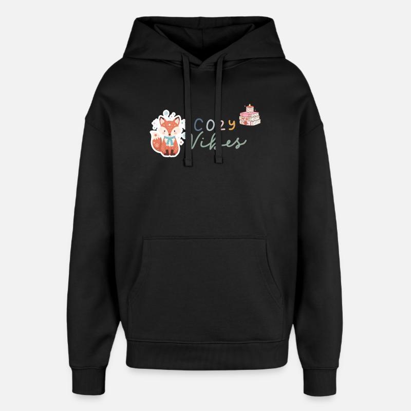 Ambiance chaleureuse - Sweat à capuche unisexe Stanley/Stella Oversized - noir