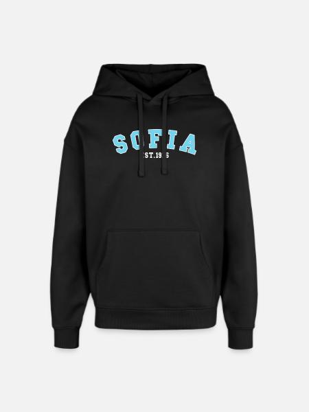 Sofia Est. 1976 - Oversized Unisex Hoodie by Stanley/Stella - black