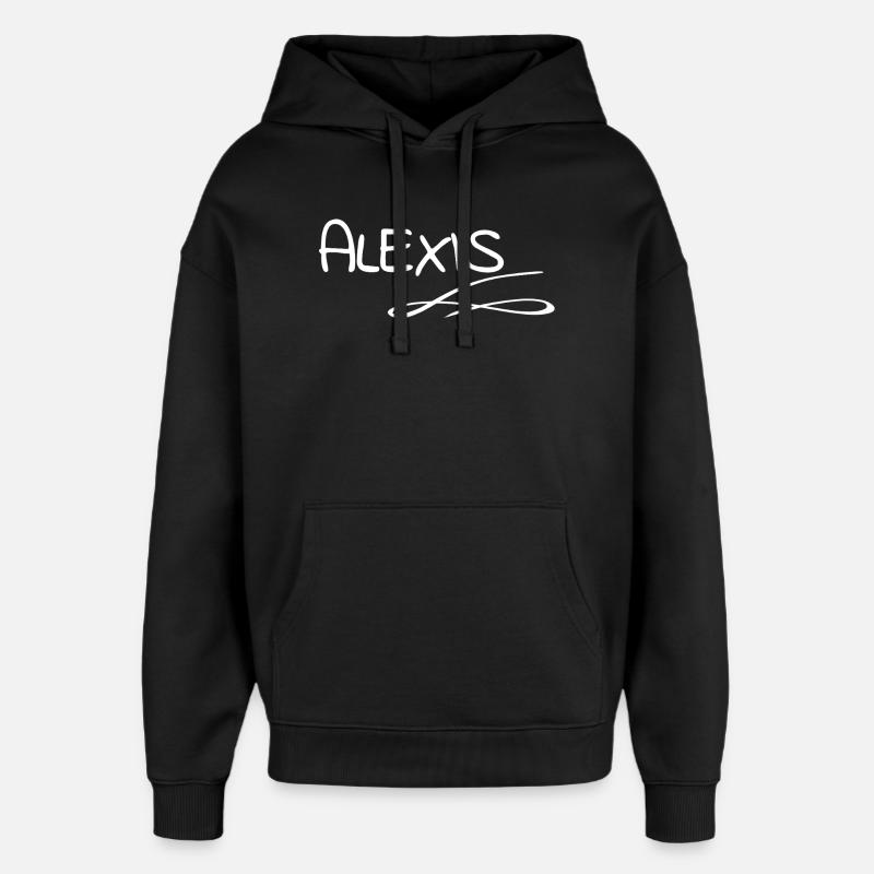Alexis comme prénom - Sweat à capuche unisexe Stanley/Stella Oversized - noir