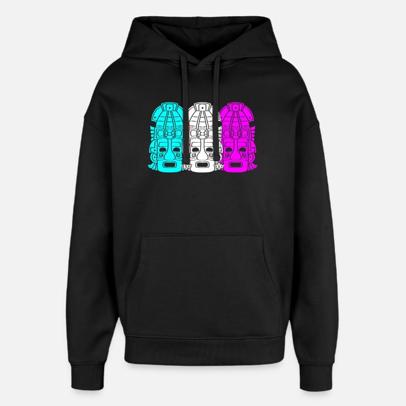 Calendrier maya aztèque Inca - Sweat à capuche unisexe Stanley/Stella Oversized - noir