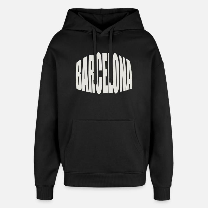 Logo Grand du Barcelone - Sweat à capuche unisexe Stanley/Stella Oversized - noir