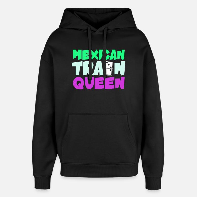 Mexican Train Domino - Sweat à capuche unisexe Stanley/Stella Oversized - noir