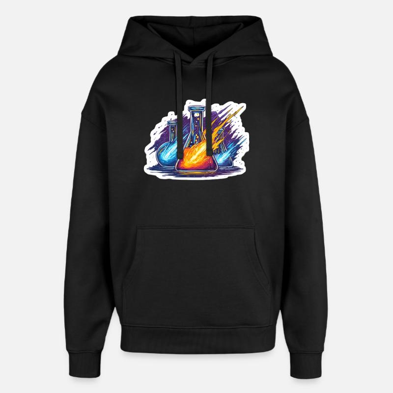 Labor-Geek-Quadrantiden-Meteorregen-Laborexperiment - Oversized Unisex Hoodie von Stanley/Stella - Schwarz