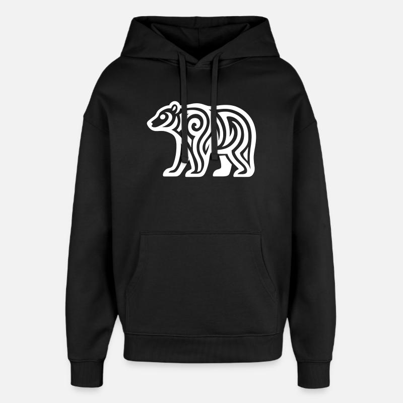 Just a White Bear #1 / JustN-imal - Sweat à capuche unisexe Stanley/Stella Oversized - noir