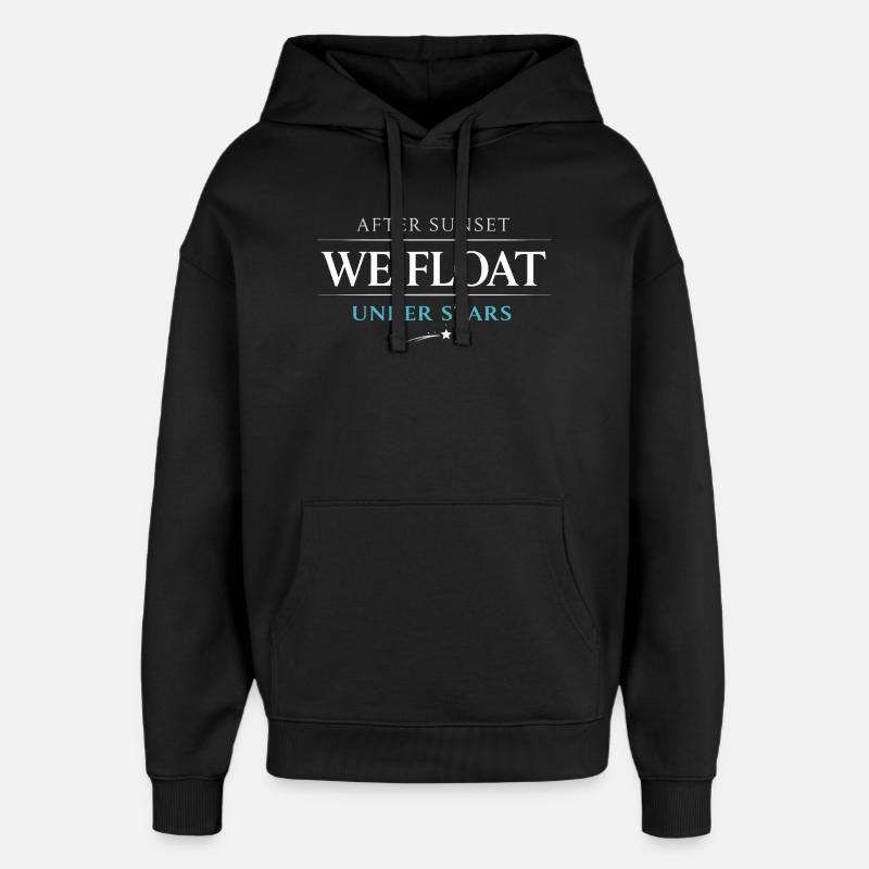 Nachtbootfahren Mit - Oversized Unisex Hoodie von Stanley/Stella - Schwarz